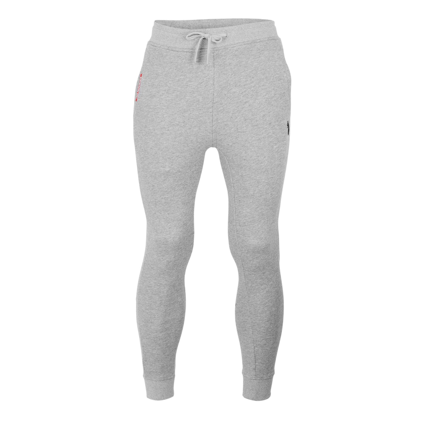 Mid Grey Marl - Front - Luke Mens Cotton Blend Slim Joggers