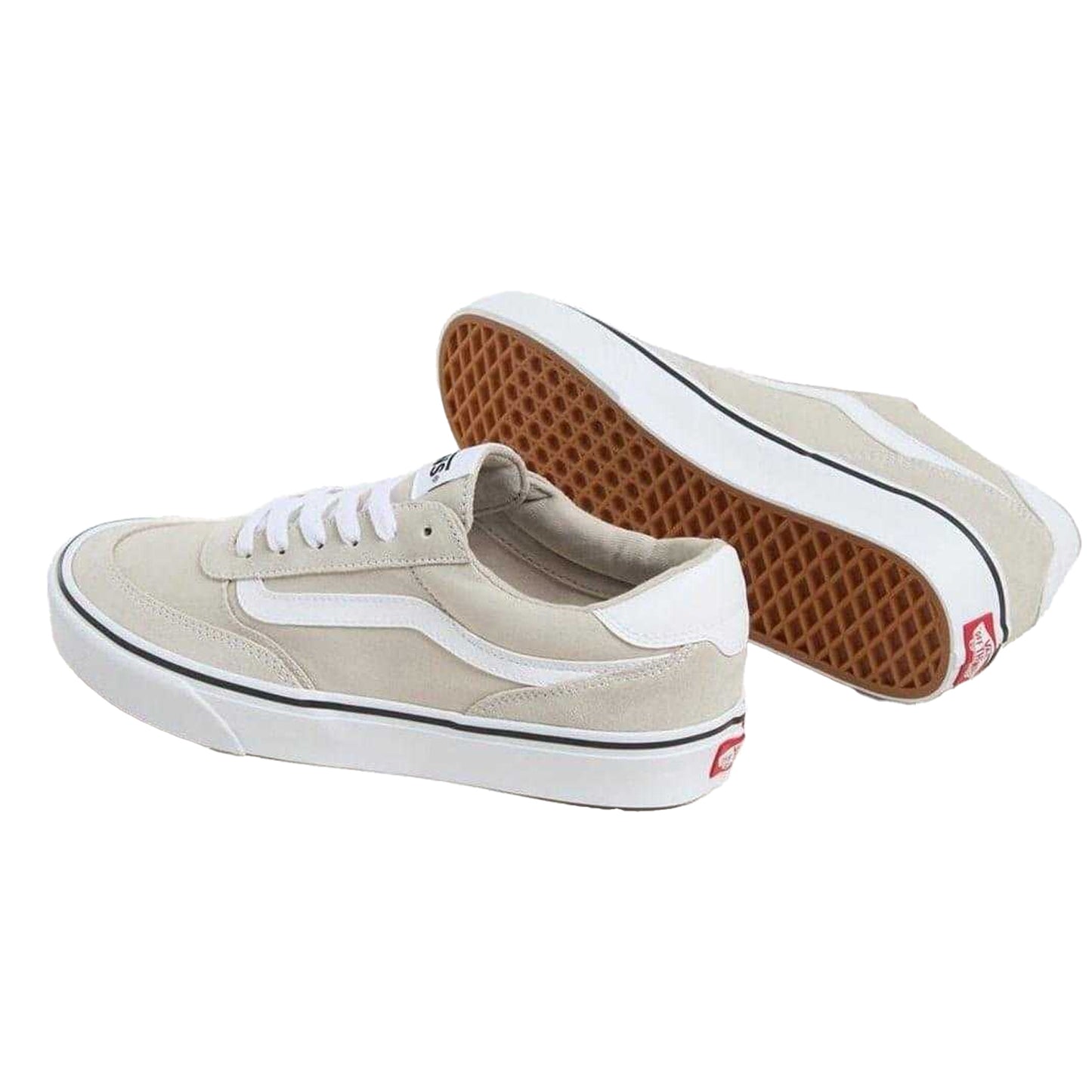 Silver - Side - Vans Mens Brooklyn Canvas Trainers