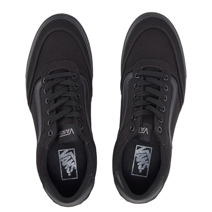 Black - Side - Vans Mens Brooklyn Canvas Trainers