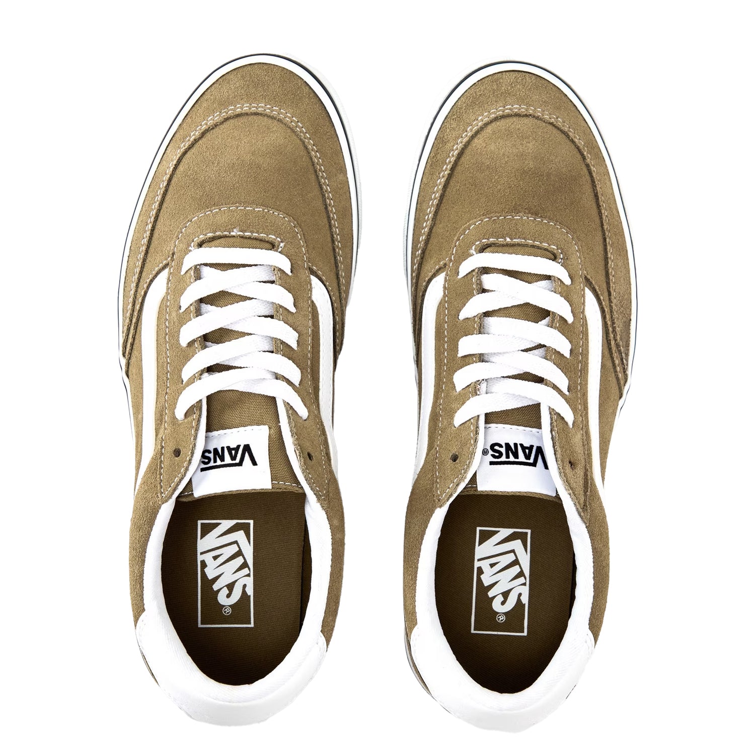 Bayleaf Grey - Side - Vans Mens Brooklyn Canvas Trainers