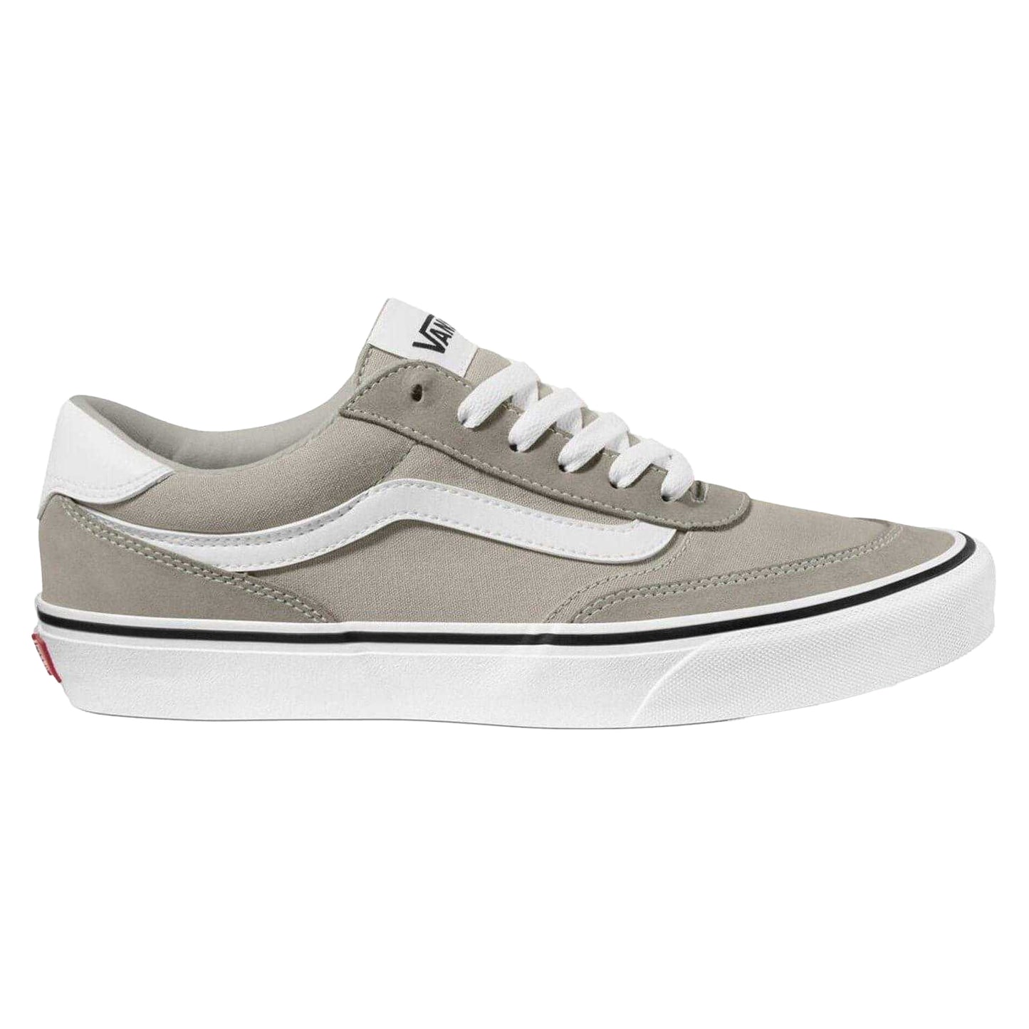 Silver - Front - Vans Mens Brooklyn Canvas Trainers