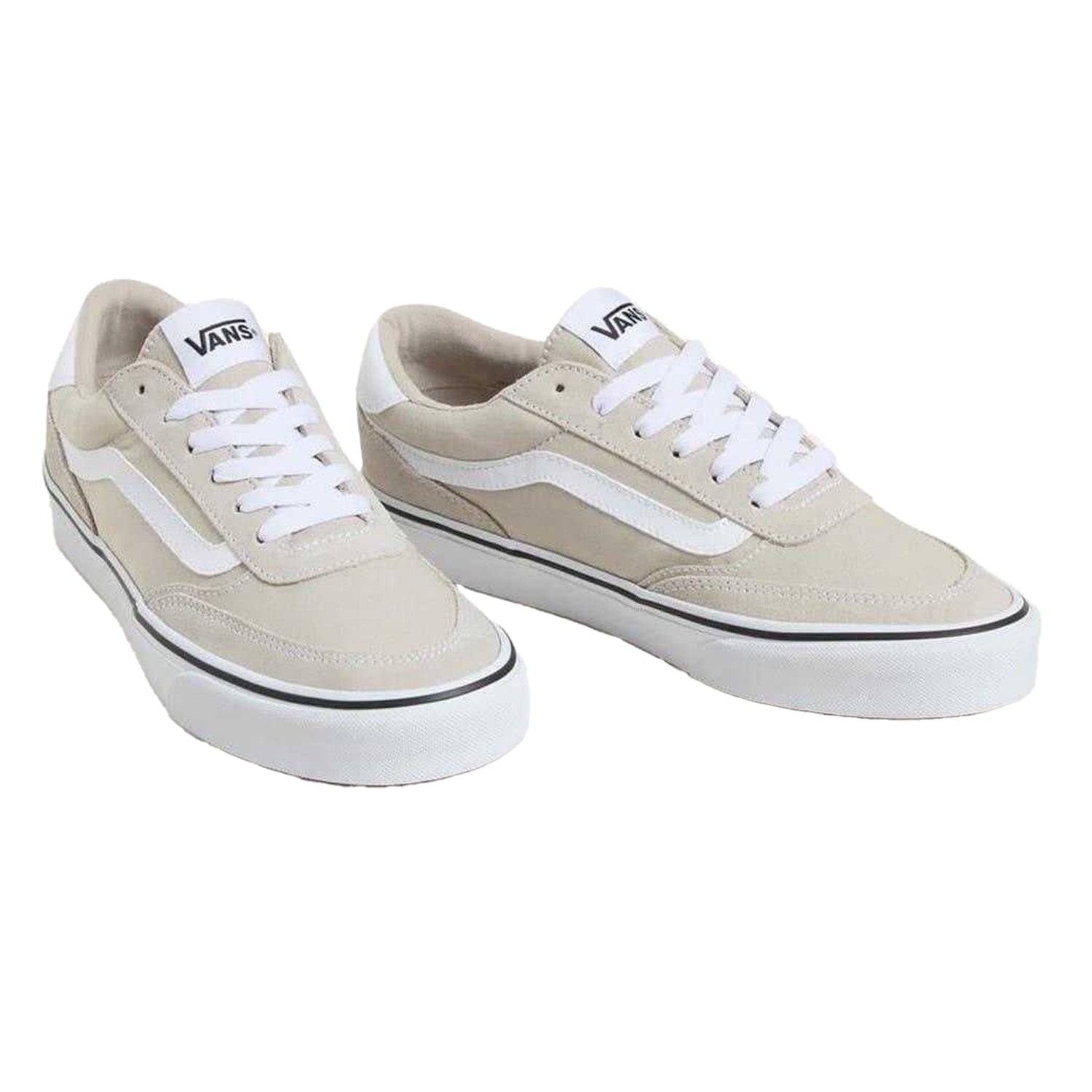 Silver - Back - Vans Mens Brooklyn Canvas Trainers