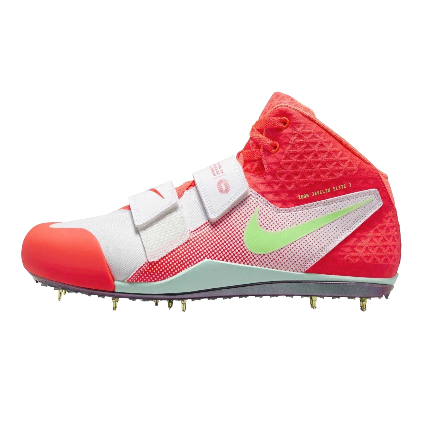 White-Crimson - Back - Nike Mens Zoom Javelin Elite 3 Flat Shoes