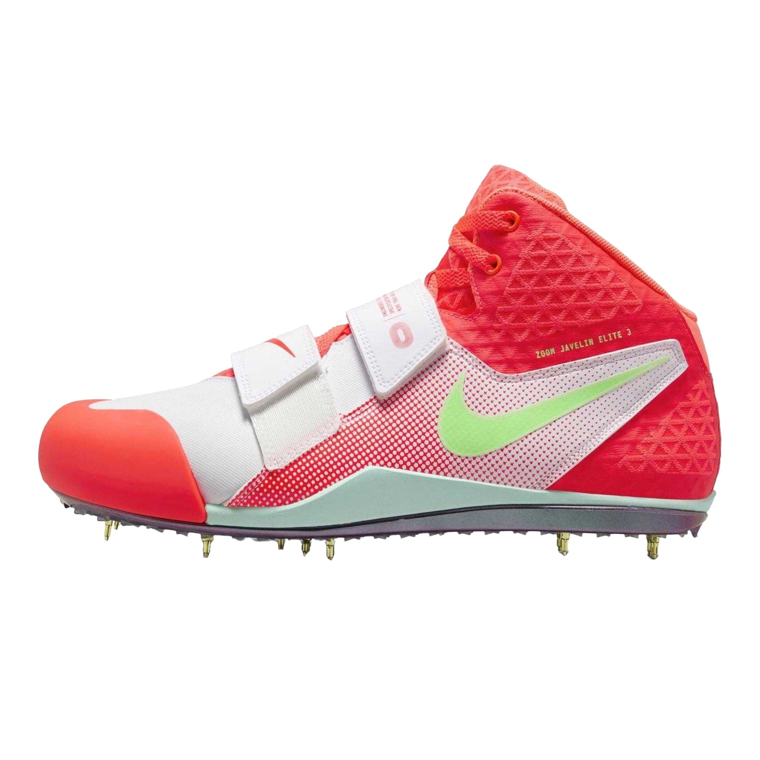 White-Crimson - Back - Nike Mens Zoom Javelin Elite 3 Flat Shoes