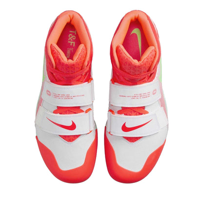 White-Crimson - Side - Nike Mens Zoom Javelin Elite 3 Flat Shoes