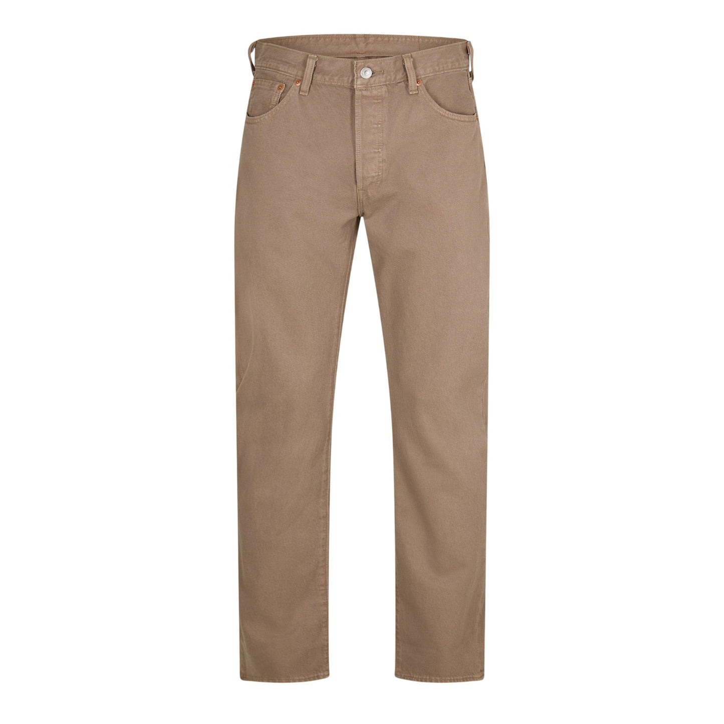 All Beige - Front - Levis Mens 501 Original Denim Jeans