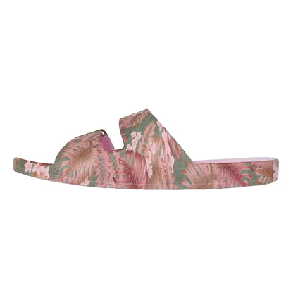 Pink-Green - Side - Biba Womens-Ladies Biba Double Strap Sliders