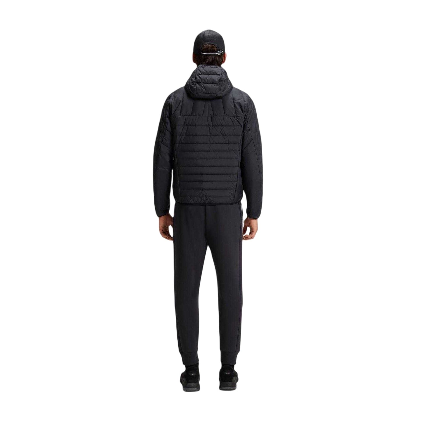 Dark Blue - Back - Boss Mens Hadikonos Side Stripe Tapered Joggers