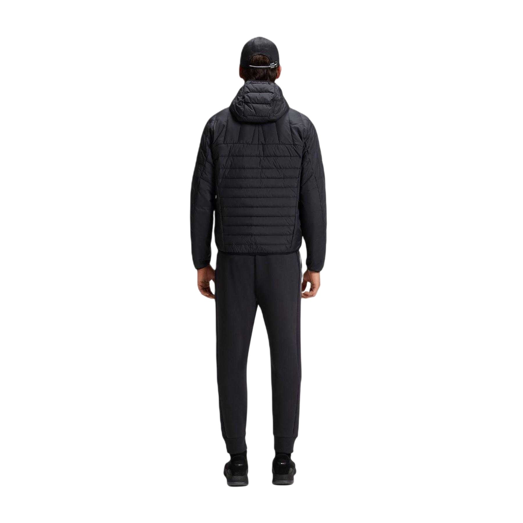 Dark Blue - Back - Boss Mens Hadikonos Side Stripe Tapered Joggers