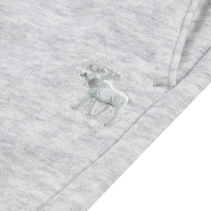 Light Grey Marl - Side - Abercrombie & Fitch Childrens-Kids Heathered Jogging Bottoms
