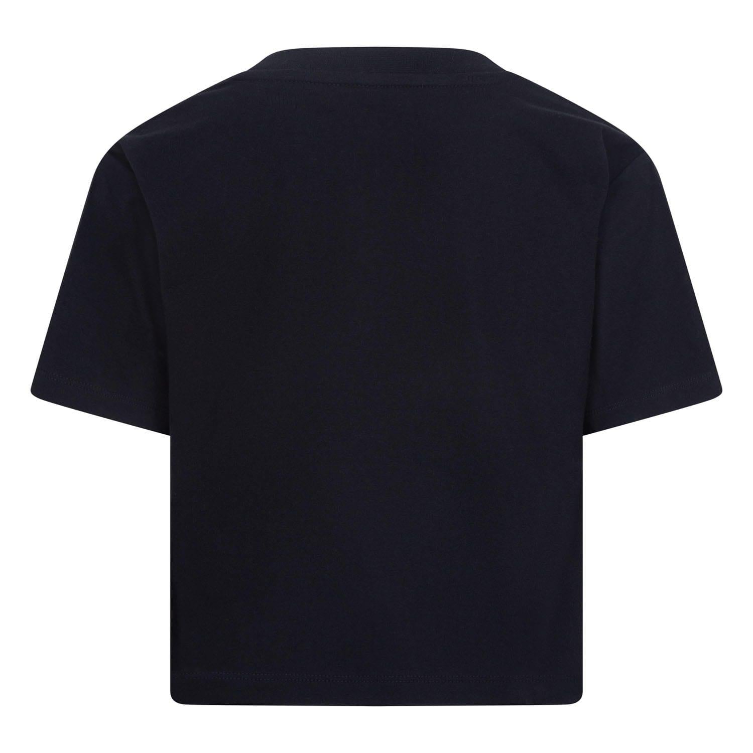Black - Back - Nike Girls Swoosh Boxy T-Shirt