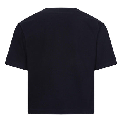 Black - Back - Nike Girls Swoosh Boxy T-Shirt