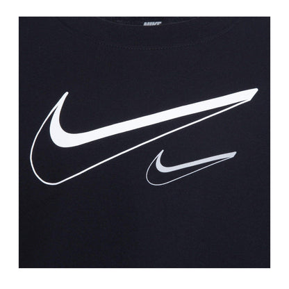 Black - Side - Nike Girls Swoosh Boxy T-Shirt