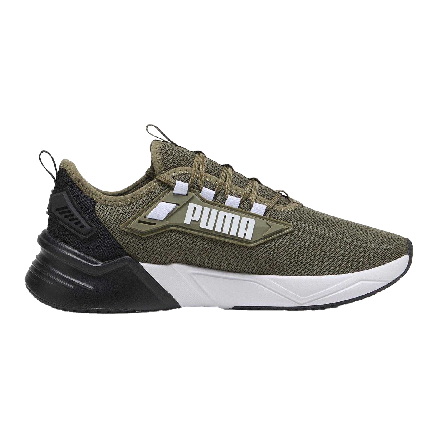 Olive-Black - Front - Puma Mens 3 Runners Low Trainers