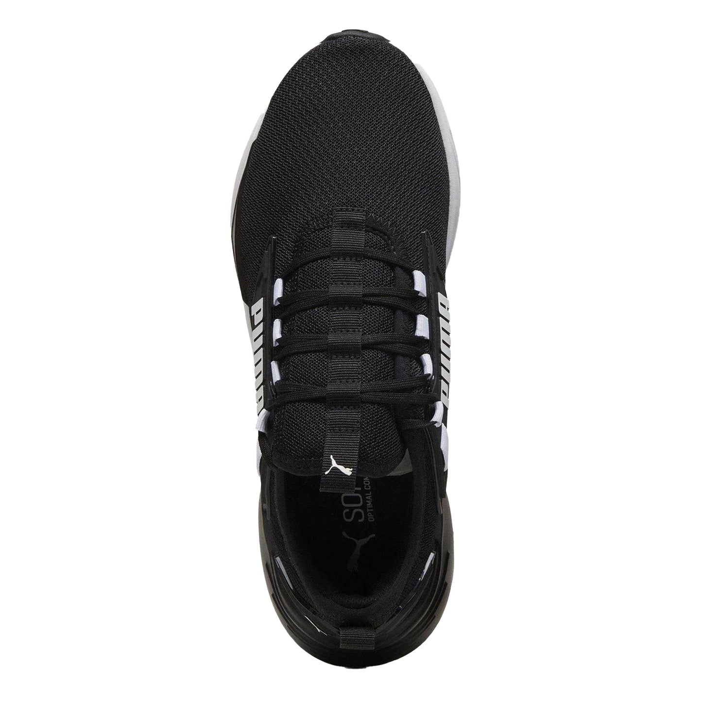 Black-Pure White - Side - Puma Mens 3 Runners Trainers