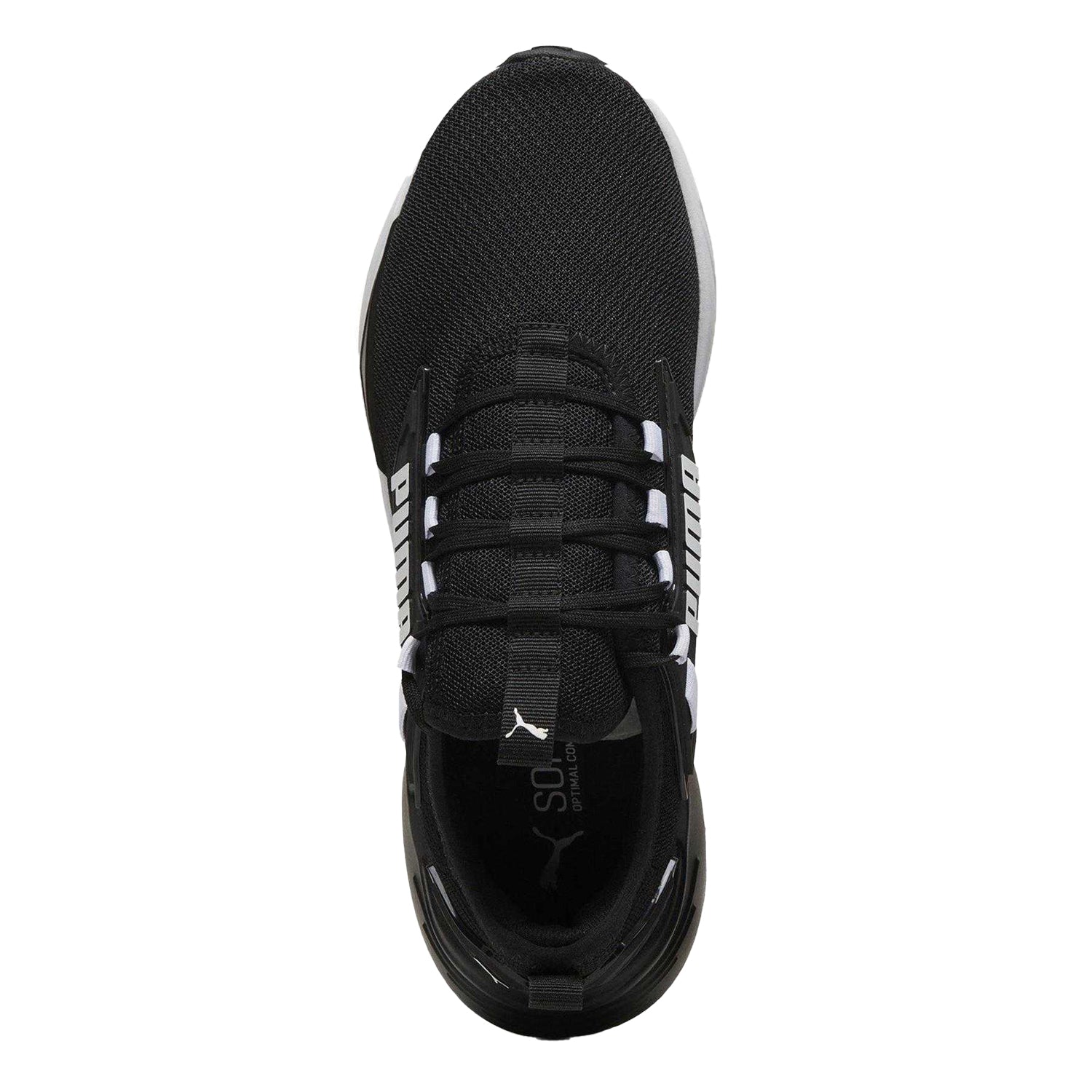 Black-Pure White - Side - Puma Mens 3 Runners Trainers