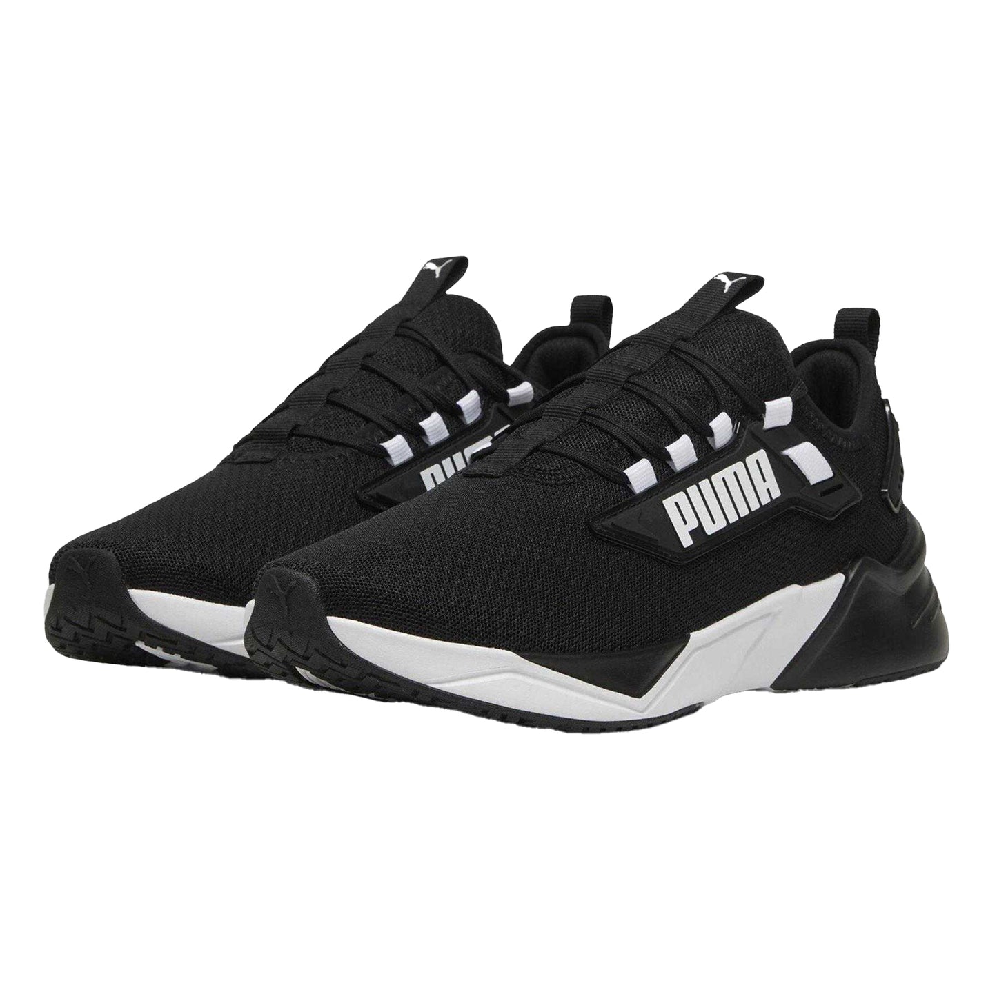 Black-Pure White - Pack Shot - Puma Mens 3 Runners Trainers
