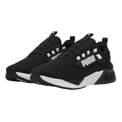 Black-Pure White - Pack Shot - Puma Mens 3 Runners Trainers