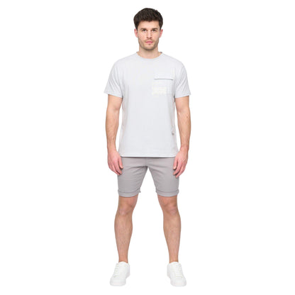 Light Grey - Side - Duck and Cover Mens Moreshore Chino Shorts