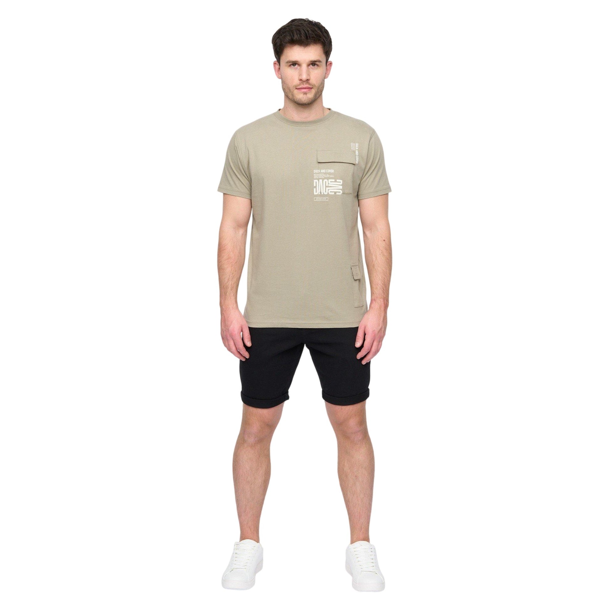 Black - Side - Duck and Cover Mens Moreshore Chino Shorts