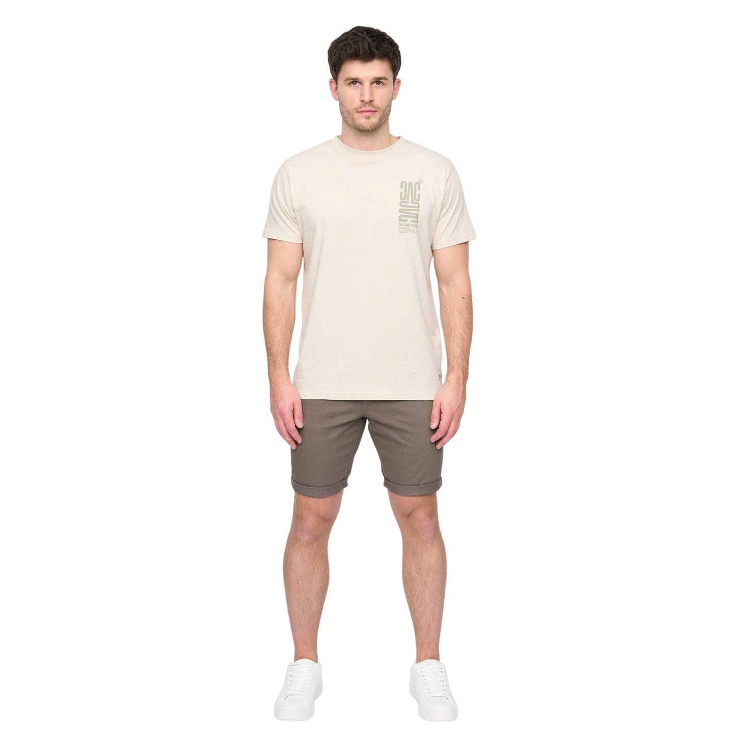 Olive - Side - Duck and Cover Mens Moreshore Chino Shorts