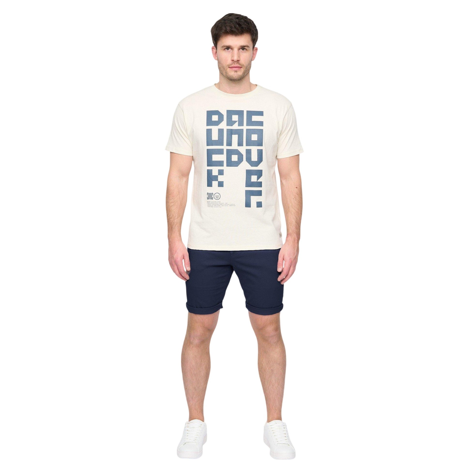 Navy - Side - Duck and Cover Mens Moreshore Chino Shorts
