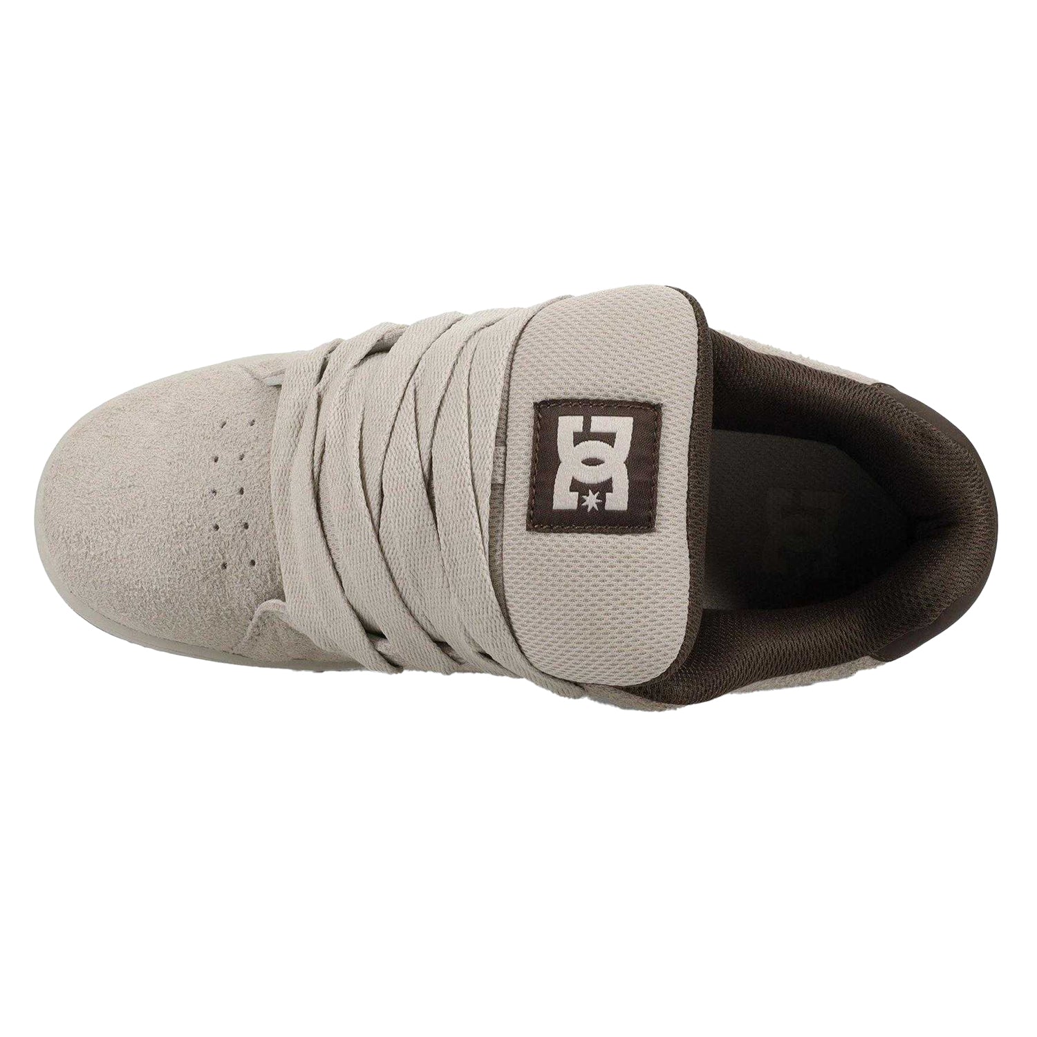 Taupe-White - Lifestyle - DC Mens Gaveler Suede Flat Skate Shoes