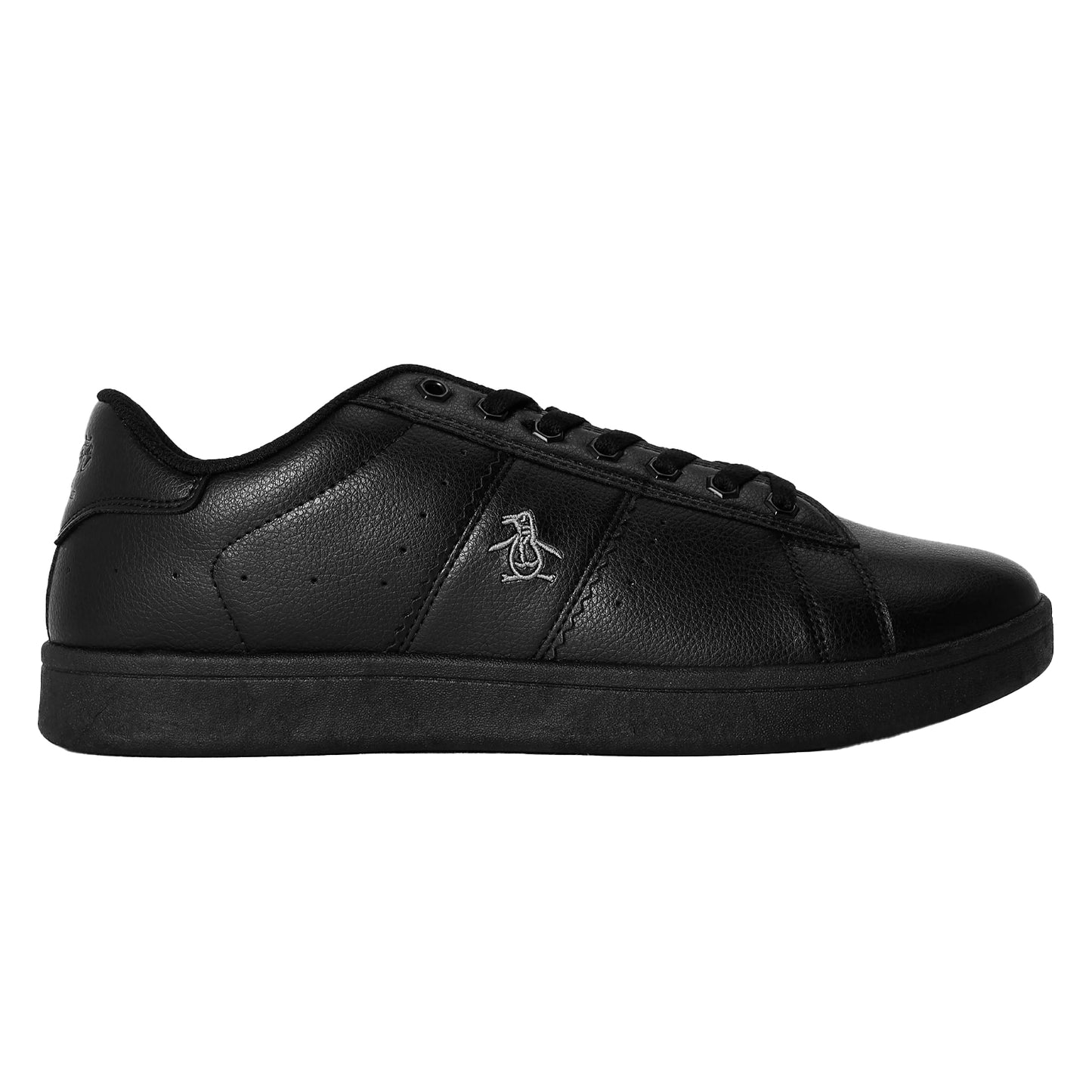 Jet Black - Front - Original Penguin Mens Steadman Court Trainers