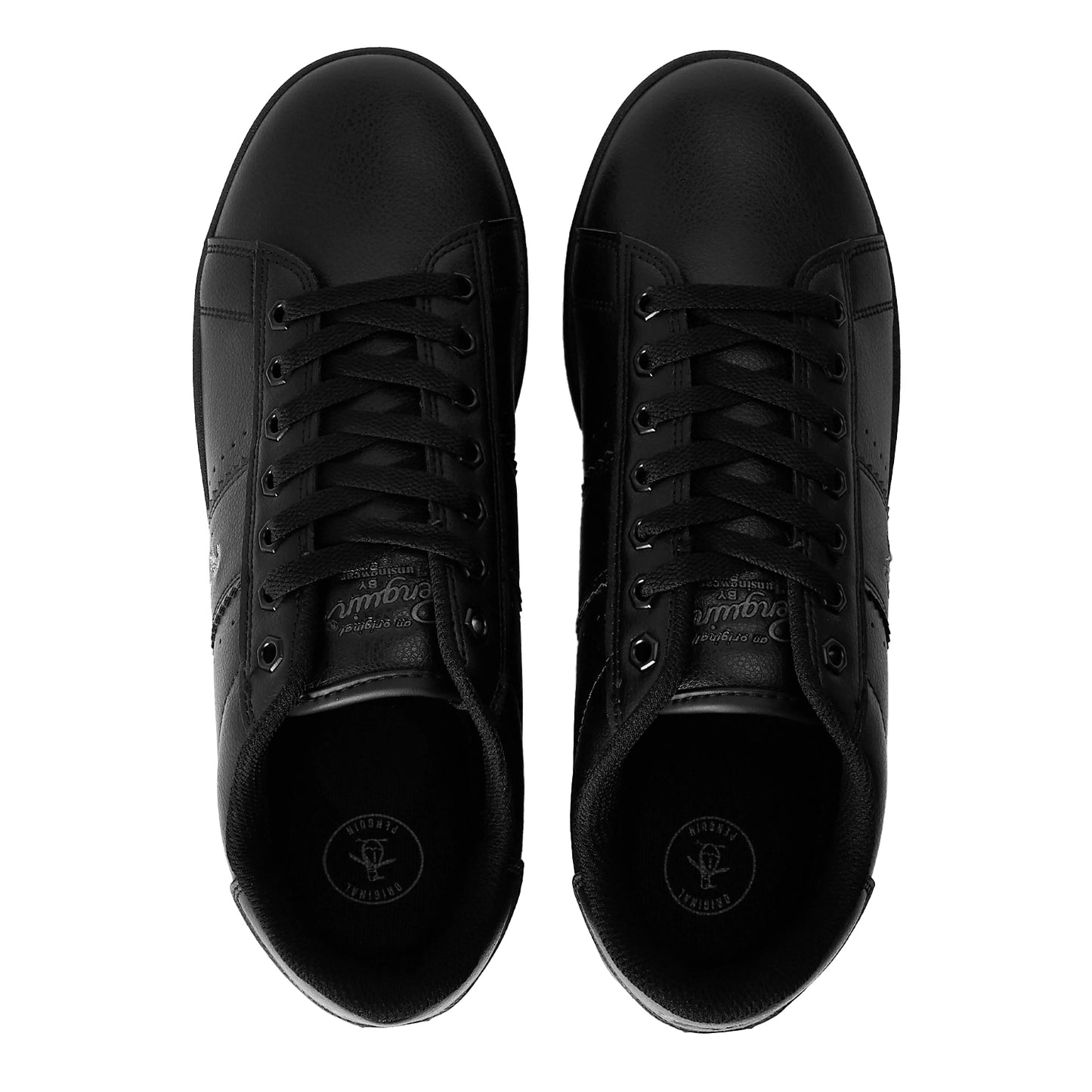 Jet Black - Side - Original Penguin Mens Steadman Court Trainers