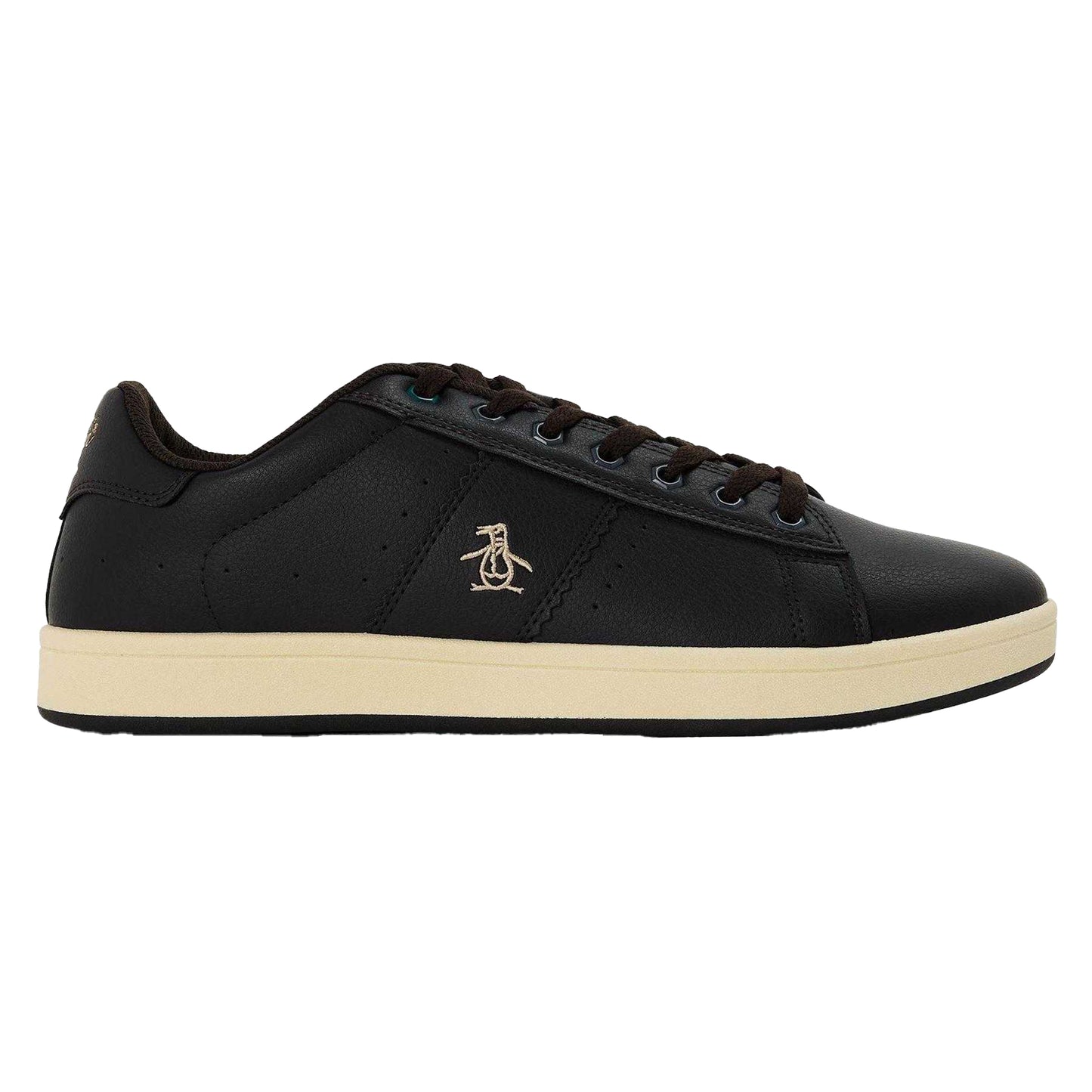 Black - Front - Original Penguin Mens Steadman Court Trainers