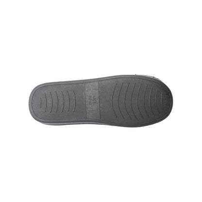 Grey - Side - Lyle & Scott Mens Aspen Faux Suede Moccasin Slippers