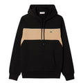 Black - Front - Lacoste Mens Colour Block Fleece Hoodie