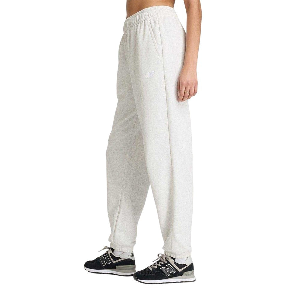 Grey Marl - Side - New Balance Womens-Ladies Relaxed Fit Joggers
