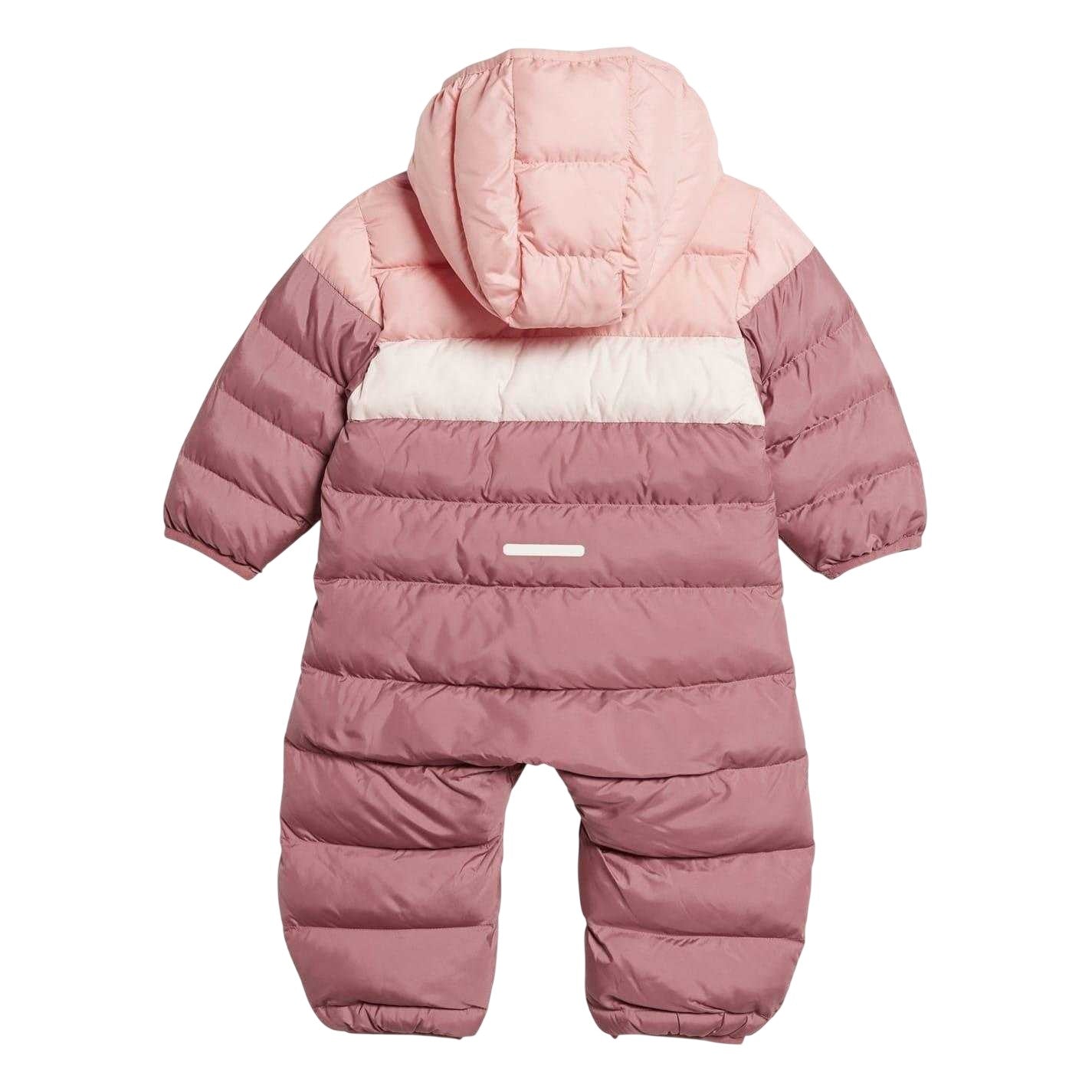 Pink-Crimson - Back - Adidas Childrens-Kids Horizontal Stripe Regular Snowsuit