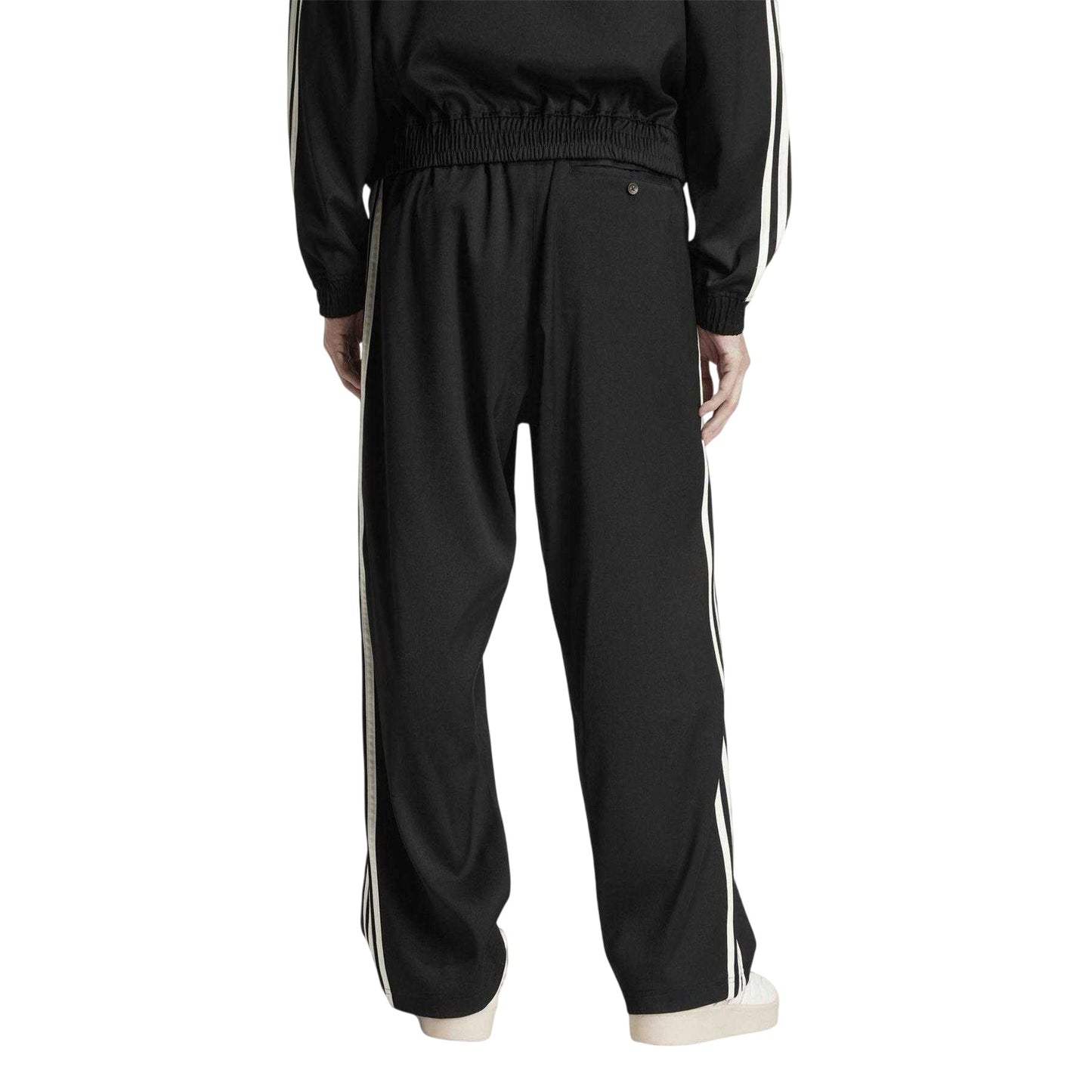 Black - Back - Adidas Mens Woven Baggy Tracksuit Bottoms