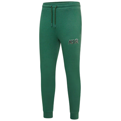Green - Front - Societe Noir Mens Lettering Joggers