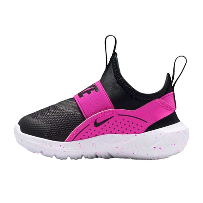 Black-Pink - Side - Nike Childrens-Kids Flex Runner 4 Flat Trainers