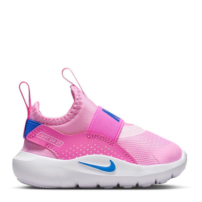 Pink-Blue - Front - Nike Childrens-Kids Flex Runner 4 Flat Trainers