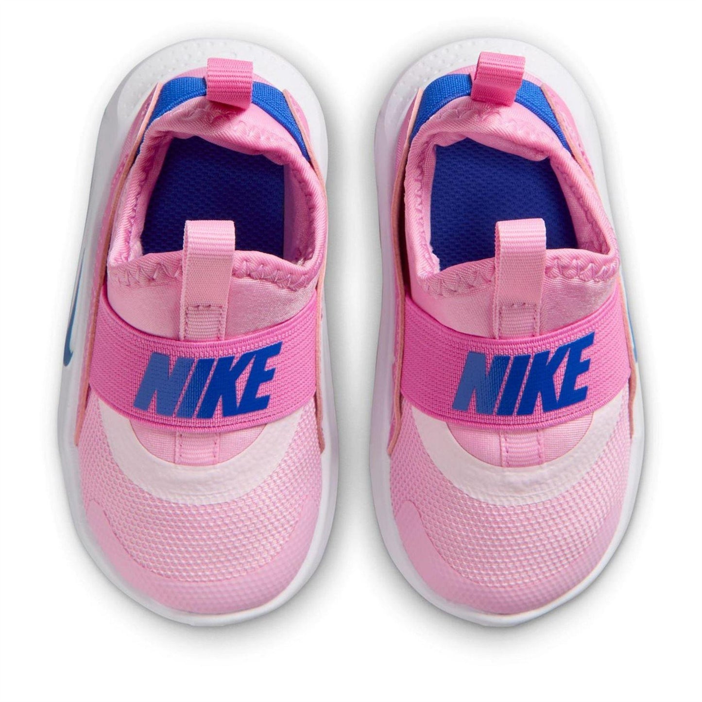 Pink-Blue - Pack Shot - Nike Childrens-Kids Flex Runner 4 Flat Trainers