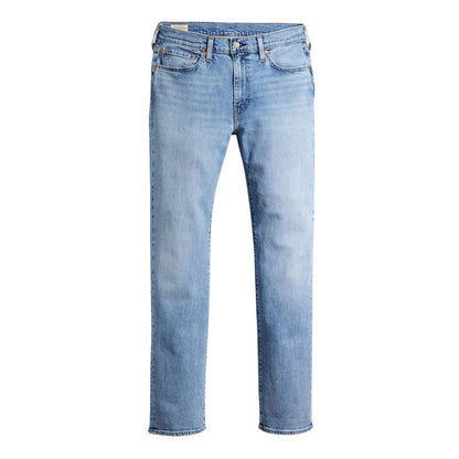 Blue - Front - Levis Mens 514 Left Alone Leather Patch Straight Leg Jeans