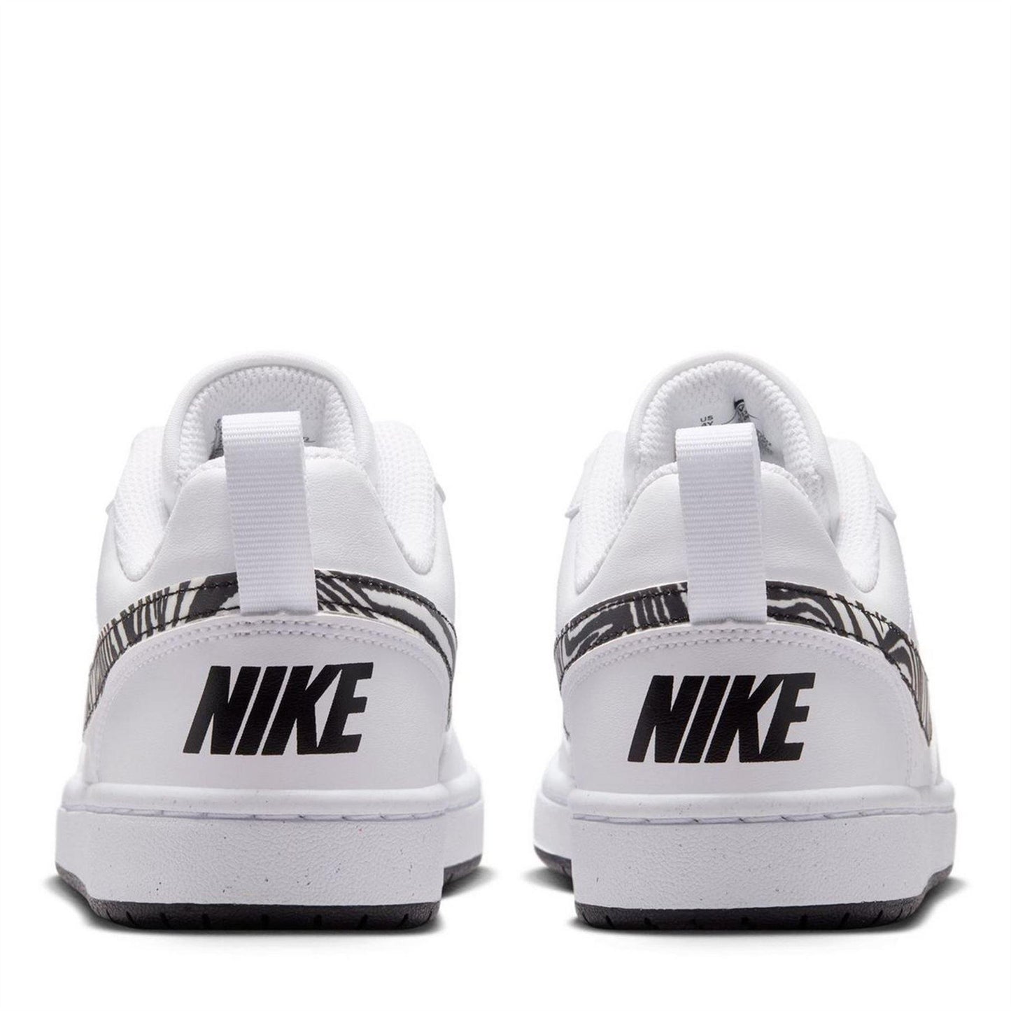White - Lifestyle - Nike Childrens-Kids Court Borough 2 Leopard Print Shoes