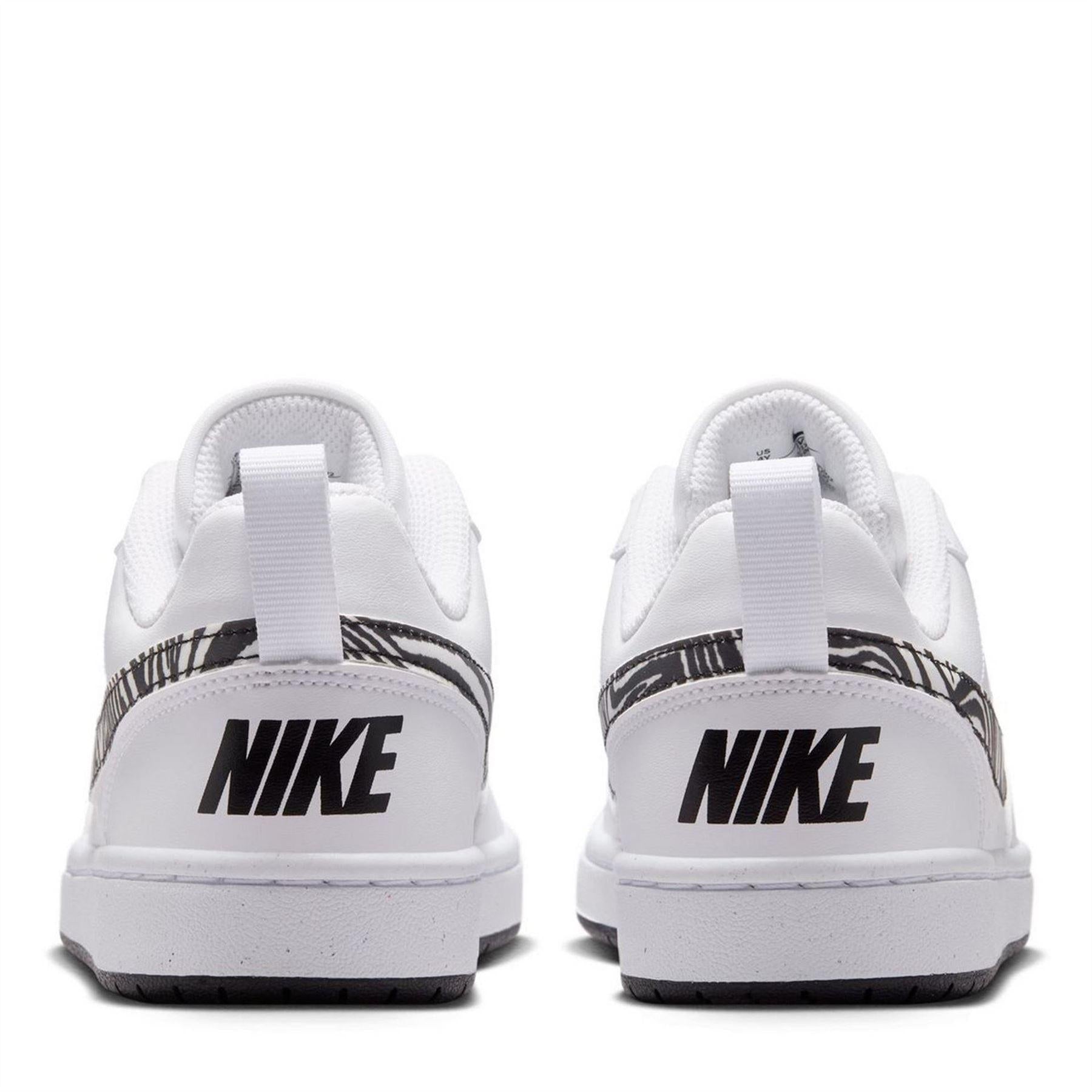 White - Lifestyle - Nike Childrens-Kids Court Borough 2 Leopard Print Shoes