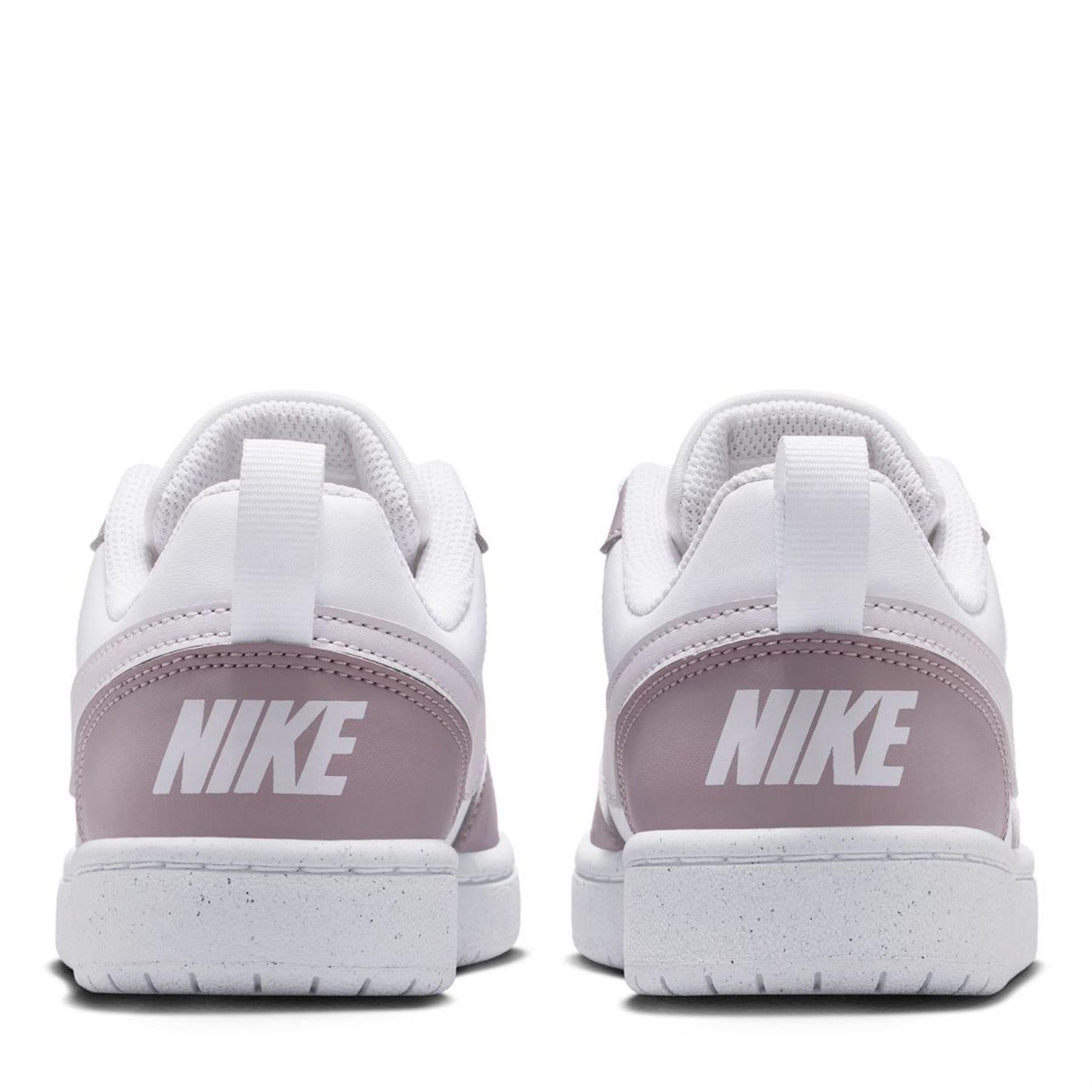 White-Plum-Fog - Lifestyle - Nike Childrens-Kids Court Borough 2 Leopard Print Shoes