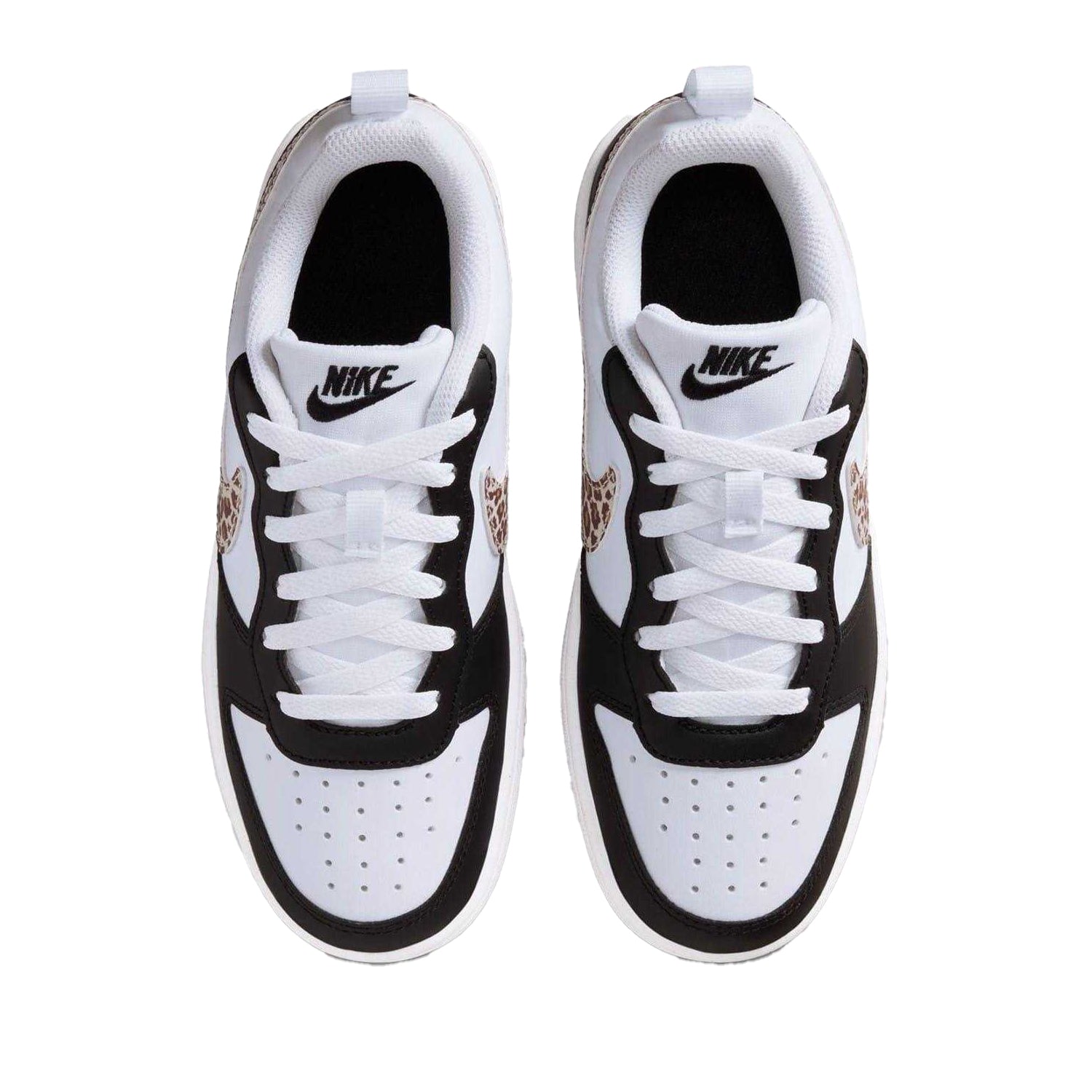 Black-Leopard - Lifestyle - Nike Childrens-Kids Court Borough 2 Leopard Print Shoes