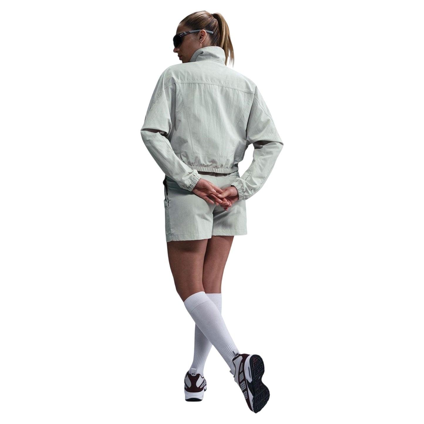 Light Silver-White - Back - Nike Womens-Ladies Everything Woven Sports Track Jacket
