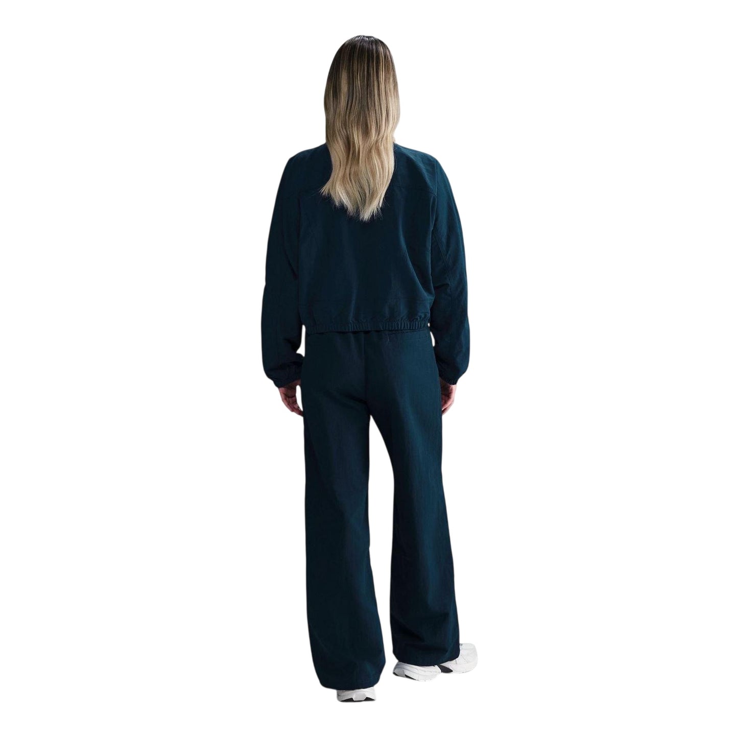 Navy-White - Back - Nike Womens-Ladies Everything Woven Sports Track Jacket