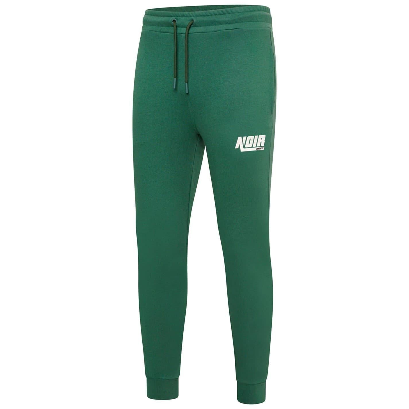 Forest - Front - Societe Noir Mens Sentier Wordmark Slim Joggers