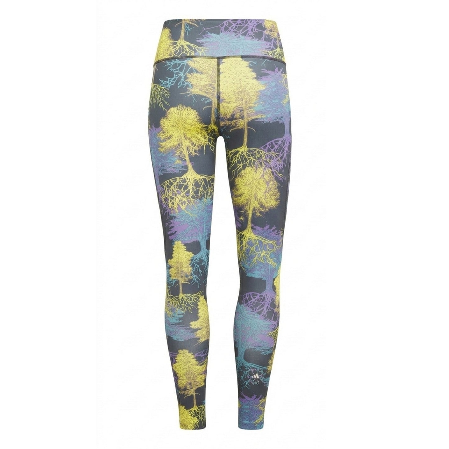 Green - Back - Adidas Womens-Ladies Tree Root Tapered 7-8 Leggings