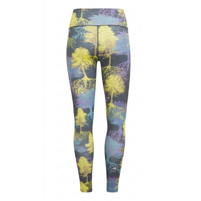 Green - Back - Adidas Womens-Ladies Tree Root Tapered 7-8 Leggings