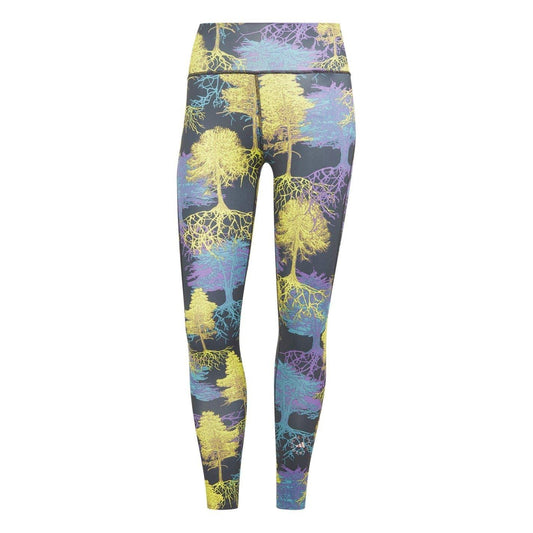 Green - Front - Adidas Womens-Ladies Tree Root Tapered 7-8 Leggings